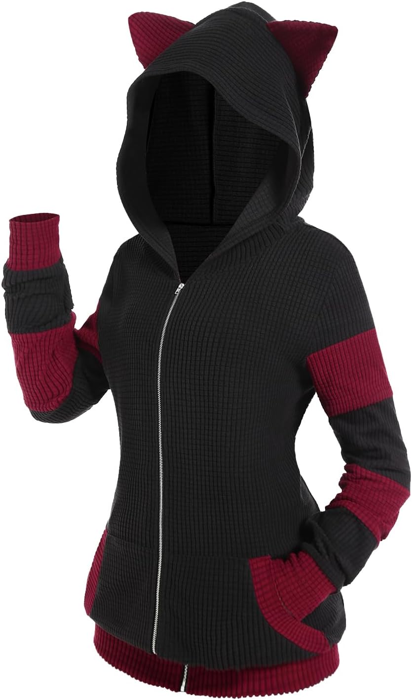 Plus Size Cute Cat Ear Hoodie by ROSE GAL