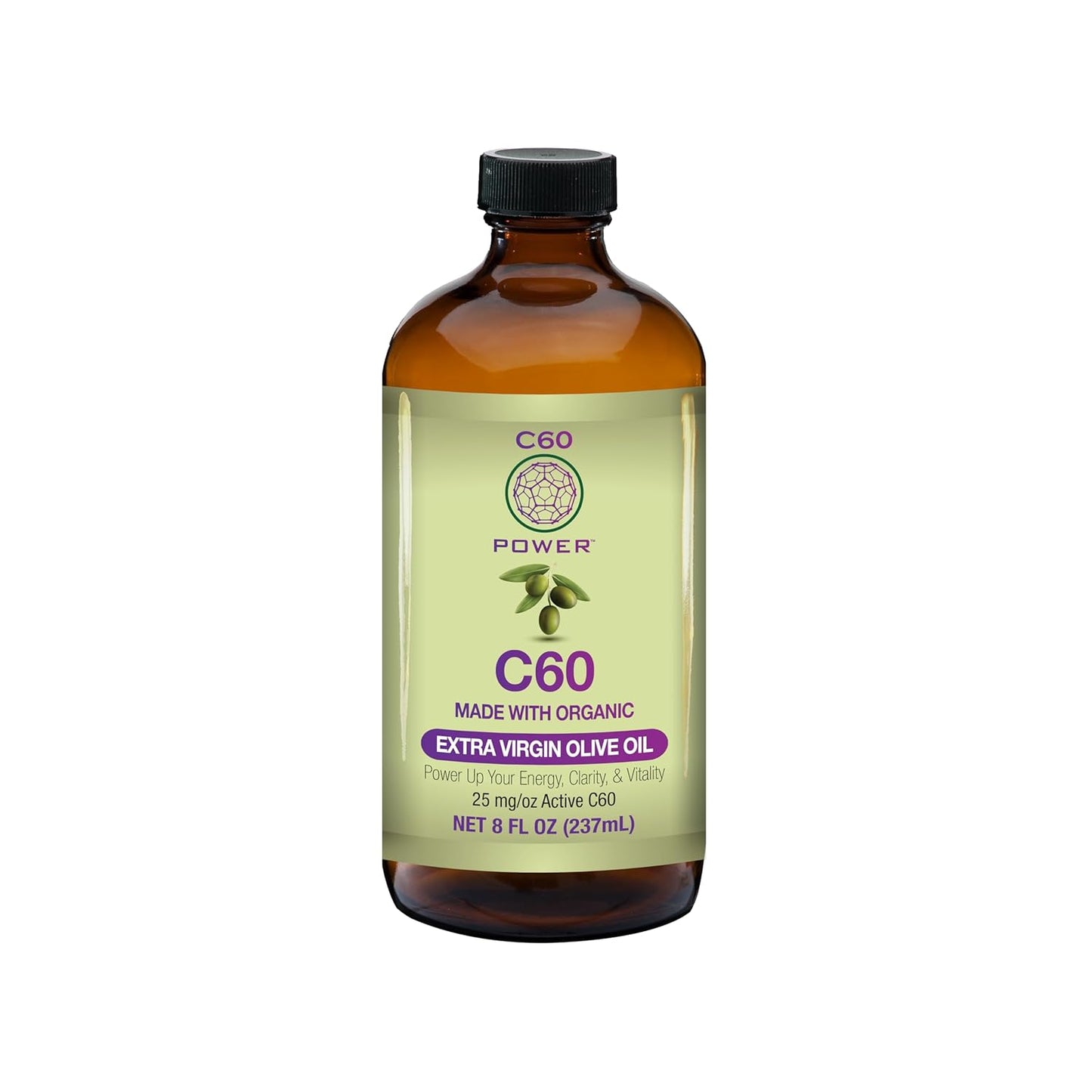C60 Purple Power Organic Extra Virgin Olive Oil for Health