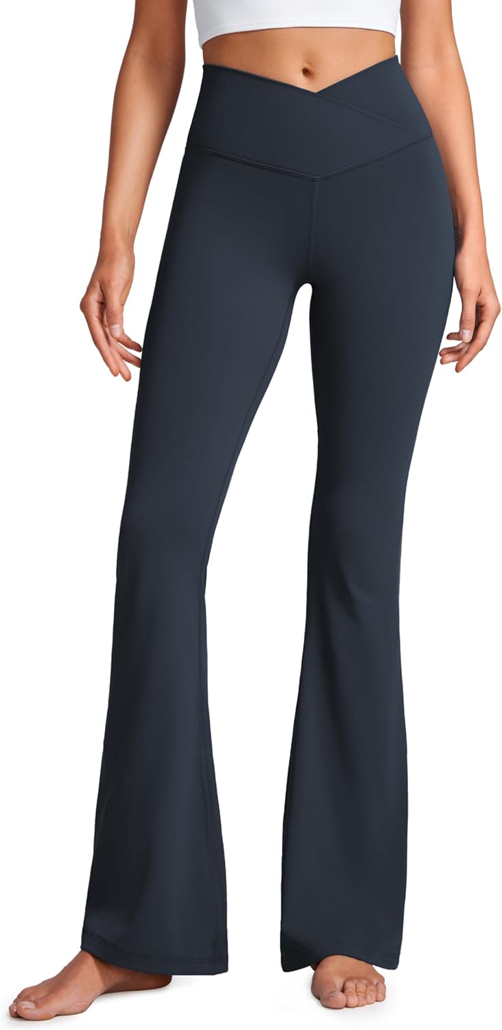 CRZ YOGA Butterluxe Crossover Flare Leggings for Women