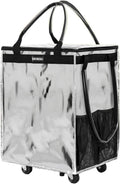 Reusable Grocery Bag on Wheels 70L Foldable Rolling Tote - Carries 66