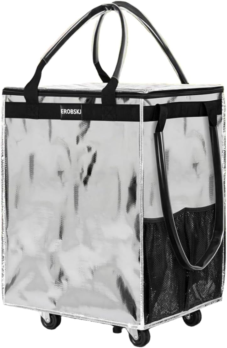 Reusable Grocery Bag on Wheels for Easy Shopping and Travel