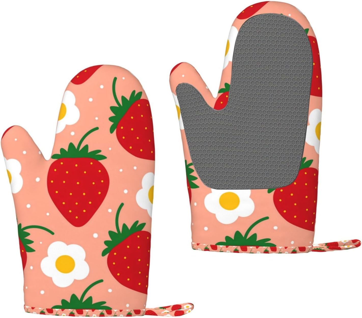 500F Heat Resistant Strawberry BBQ Gloves