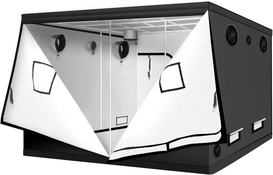 iPower 10x10 Grow Tent: High Reflective Mylar, Observation Window