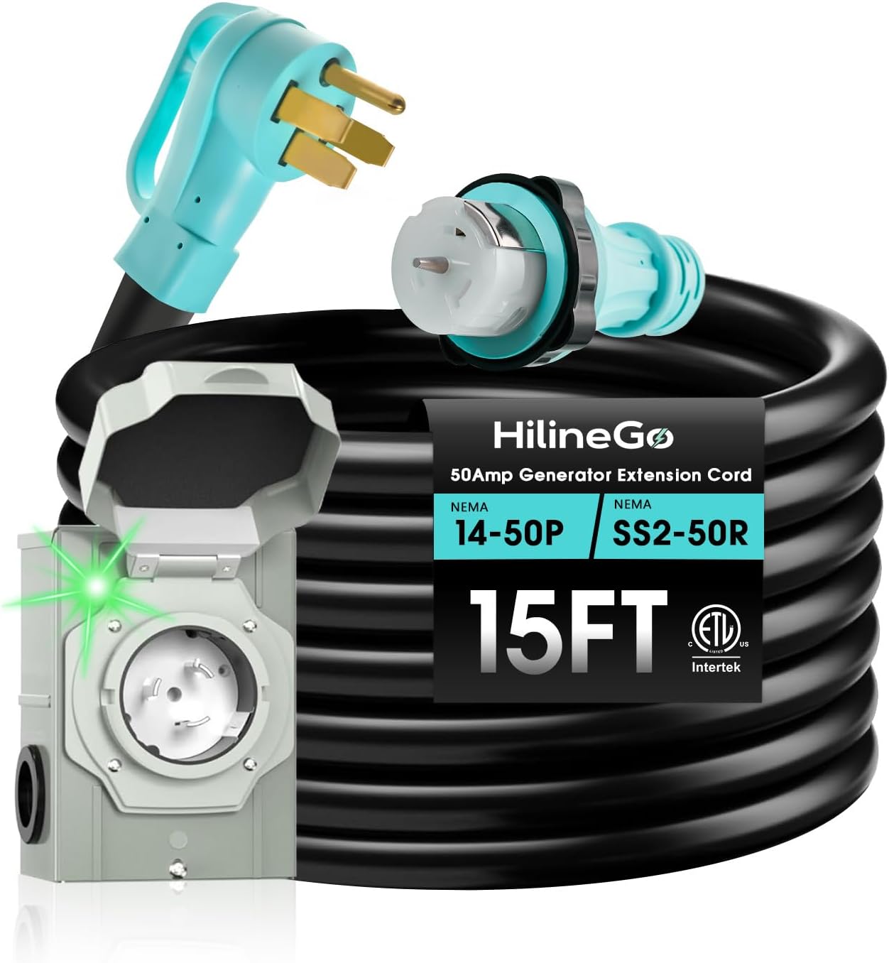 50 Amp Generator Cord and Inlet Box for Reliable Power Needs