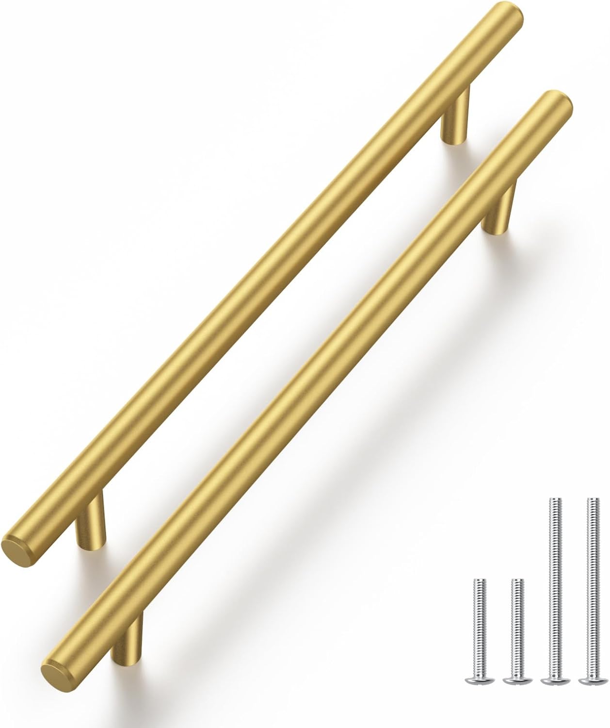Brushed Gold Cabinet Pulls - 30 Pack Modern Drawer Handles