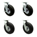Service Caster 10 Inch Pneumatic Casters Set of 4 - Heavy Duty