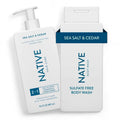 Native 2 in 1 Shampoo and Body Wash Sea Salt & Cedar - Moisturizing