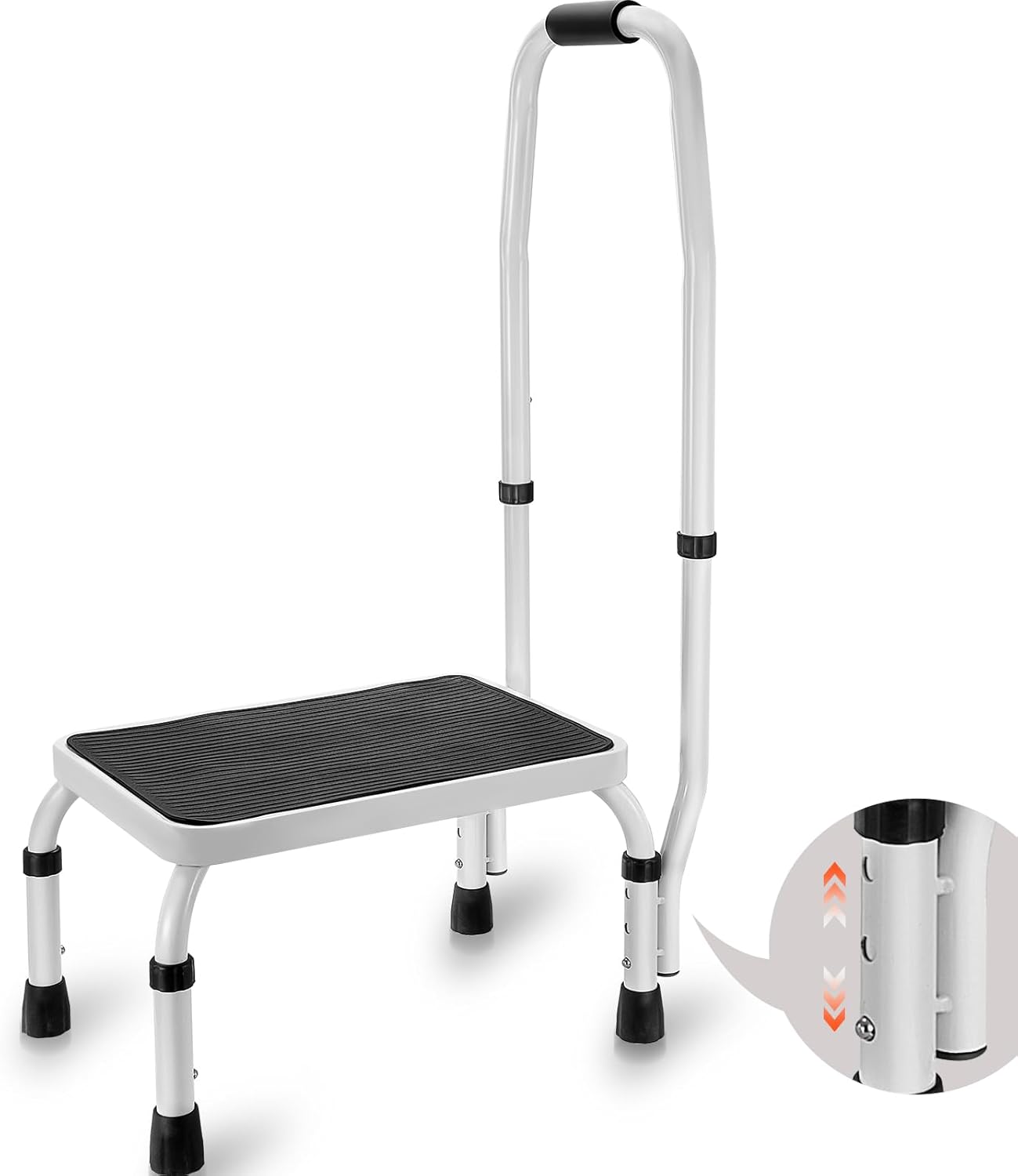 VEVOR Step Stool 1-Step 330lbs Capacity with Adjustable Height