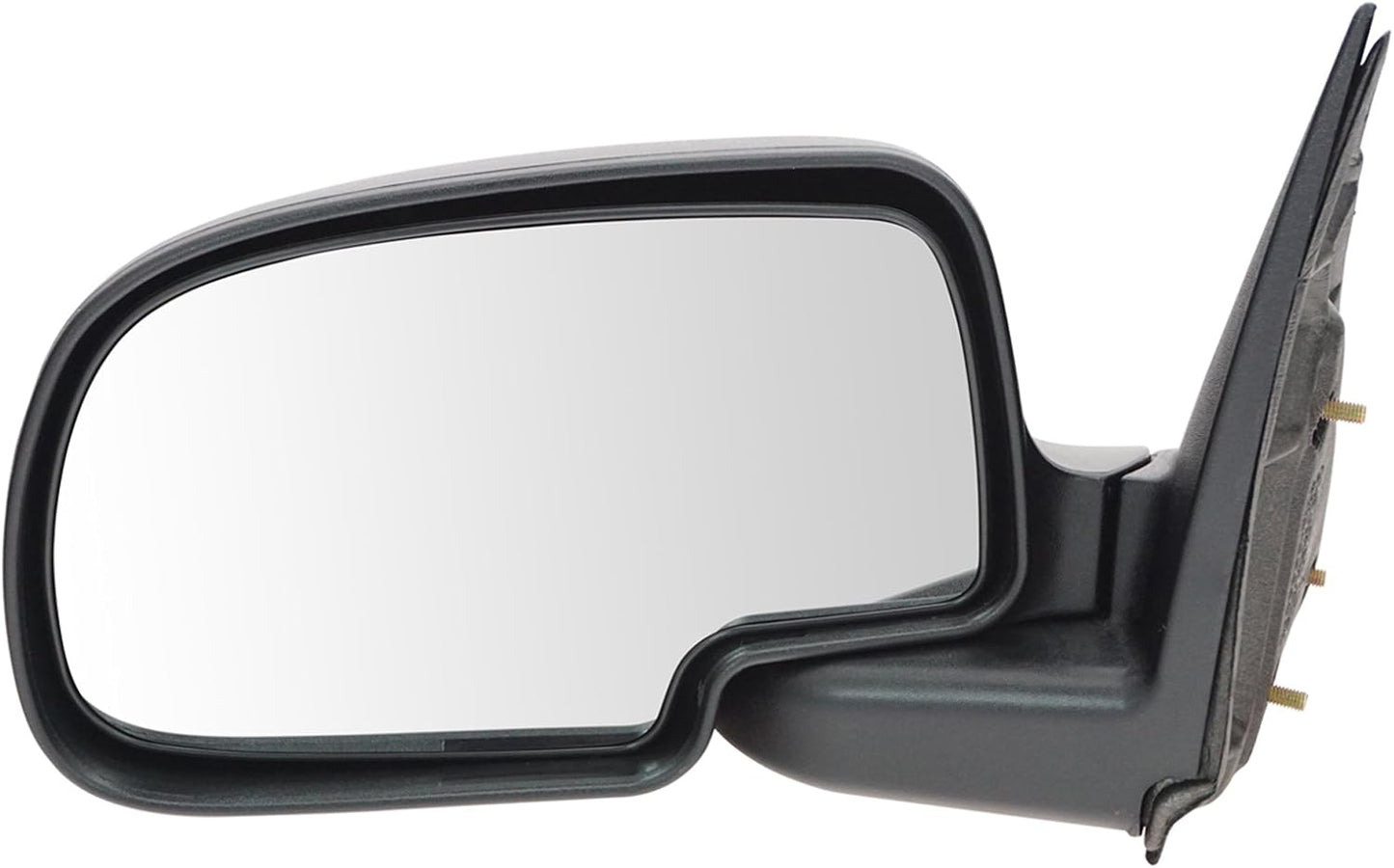 TRQ Left Mirror Manual with Textured Black Cover for 99-07 GM