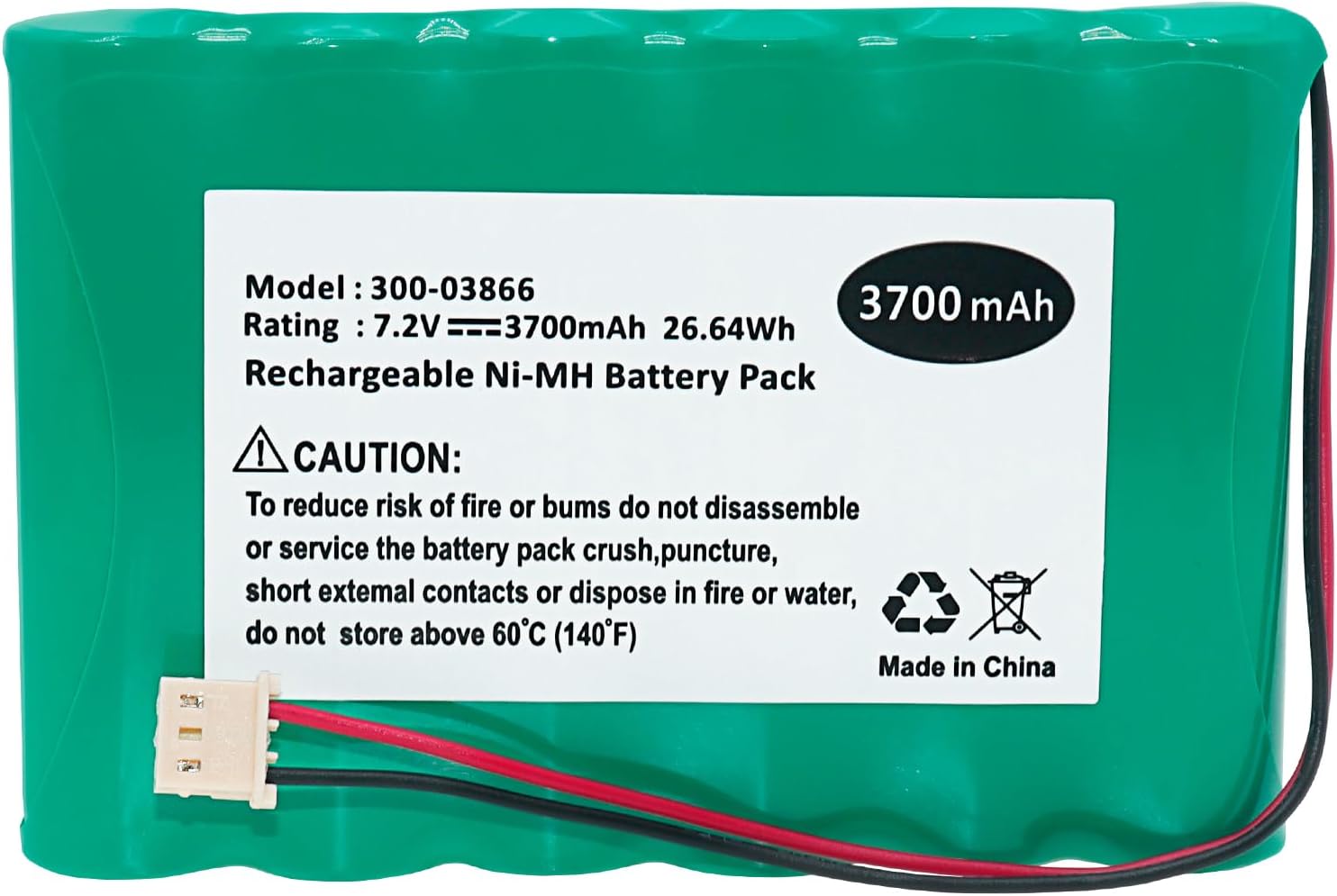 High Capacity 7.2V Battery Replacement for Lynx Security Systems