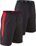 DEVOPS Men's 2-Pack Loose-Fit 10ft Workout Gym Shorts - Quick-Dry