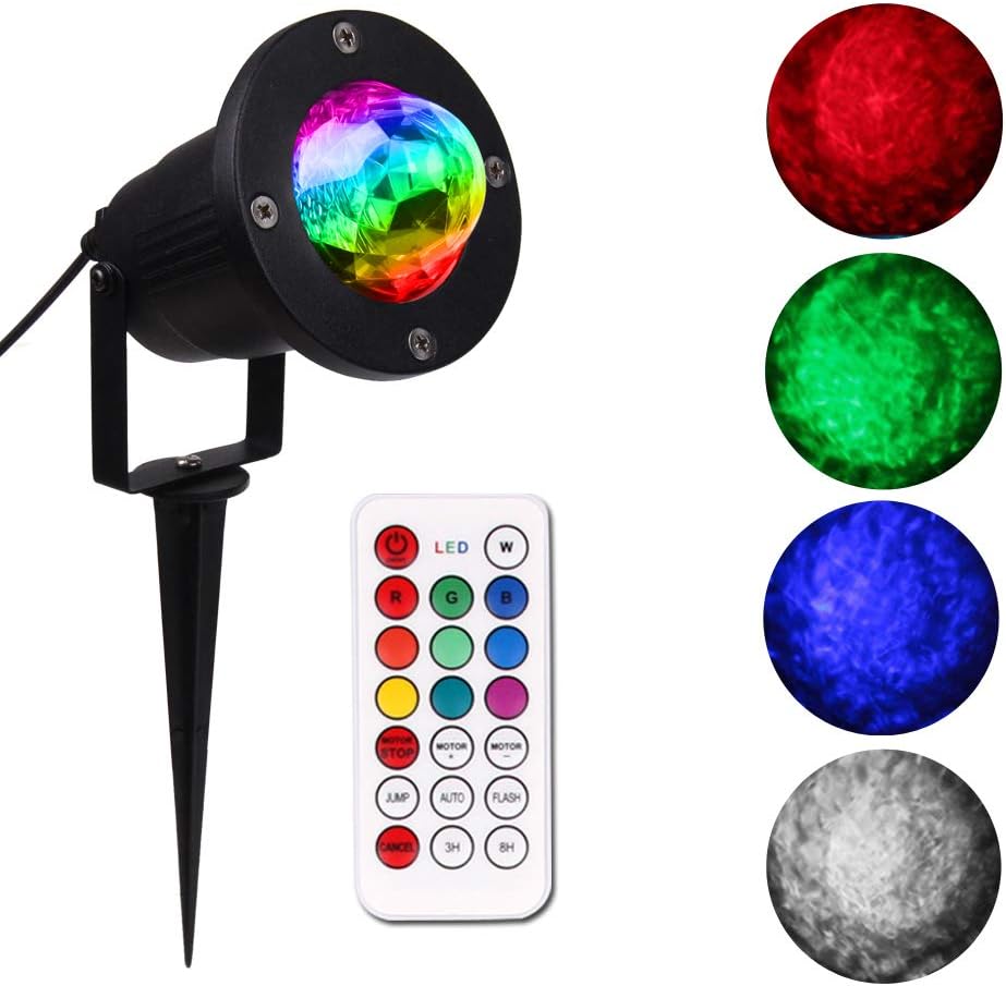 KOOT Water Wave Lights Projector - Vibrant RGBW Effects