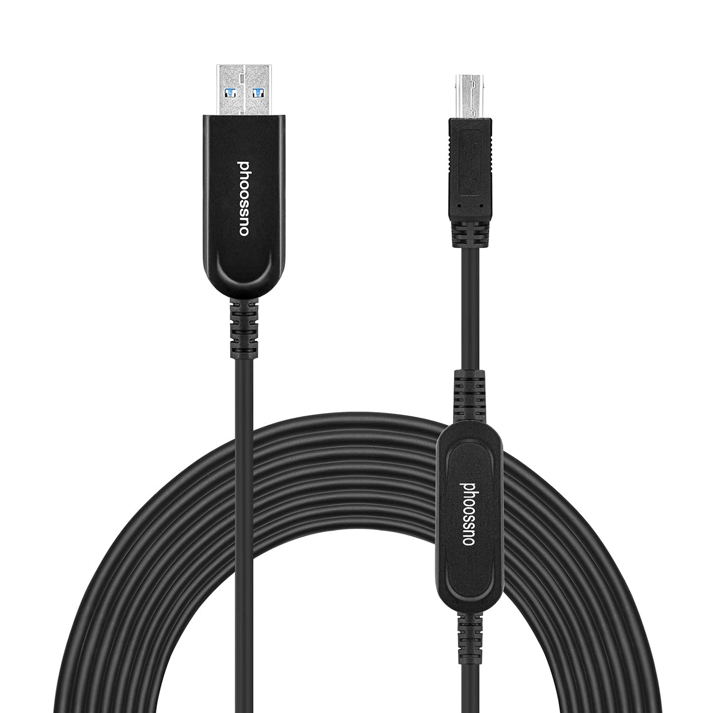 Phoossno USB 3.0 A to B Extension Cable for High-Speed Devices
