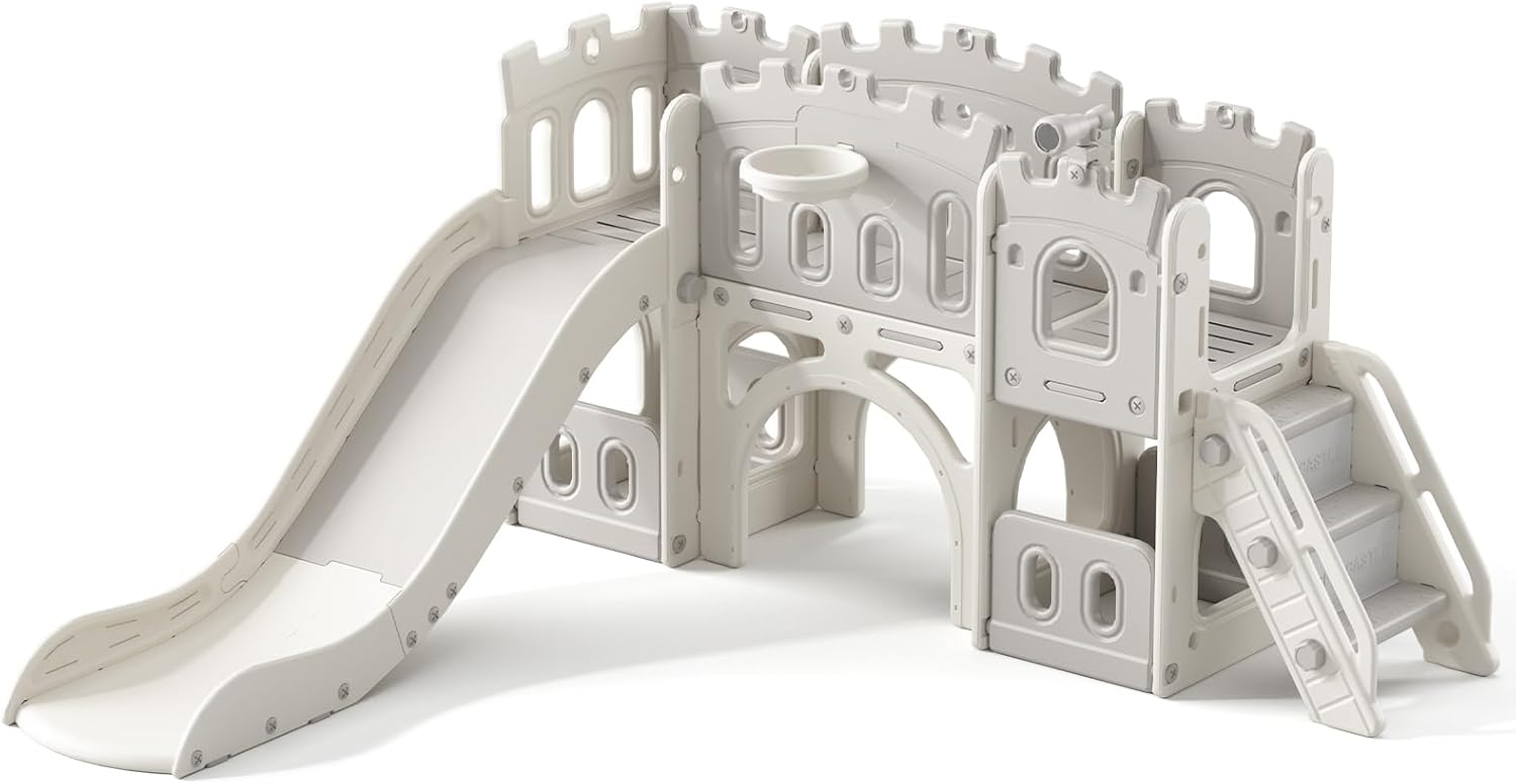 8 in 1 Toddler Slide Indoor Outdoor Playground for Ages 1