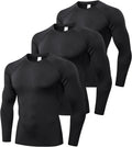 Compression Shirt Long Sleeve for Men - Cool Dry Workout Baselayer
