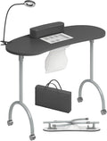 TABU Portable Manicure Nail Table with Dust Collector and LED Lamp