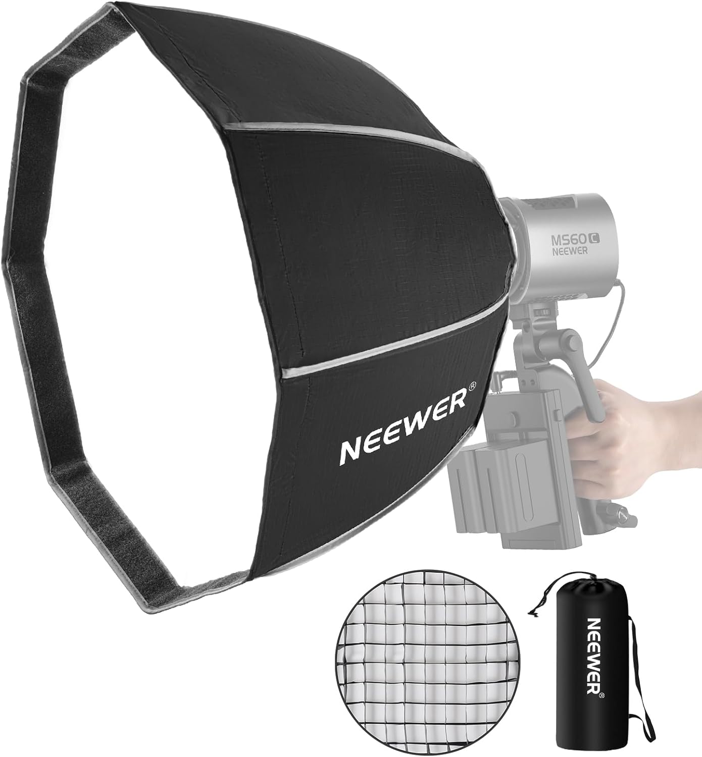 NEEWER Octagonal Softbox 50cm for MS60 Series LED Lights