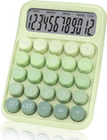 Big Button Mechanical Calculator: Cute Pink Aesthetic - 12 Digits, Large LCD, Automatic Sleep - FIOVER