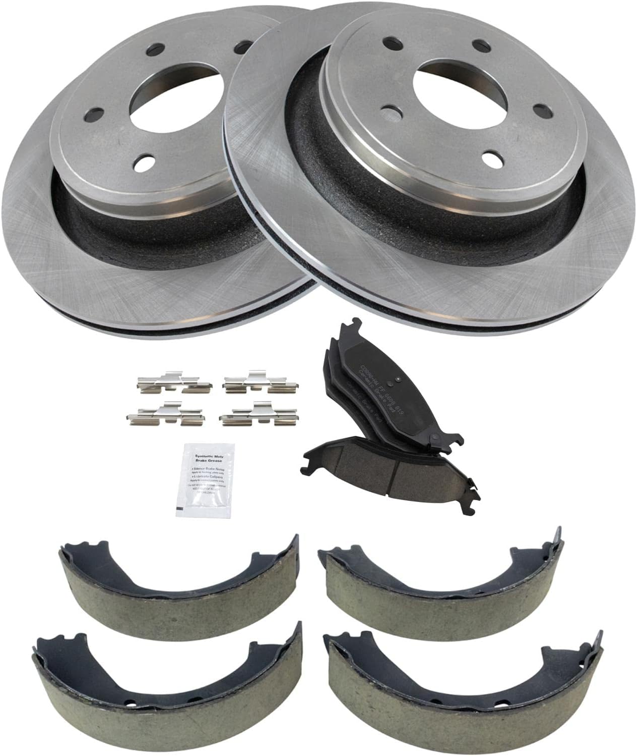 TRQ Rear Brake Pad & Rotor Kit for 2003-2004 Dodge Ram 1500