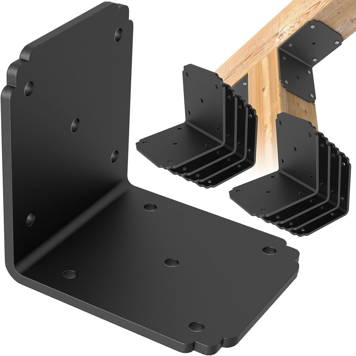 Heavy Duty 4x4x3.5 L Brackets for Pergola and Deck Support