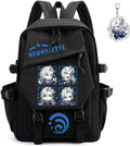 Genshin Impact Backpack Black-Neuvillette - Large Kawaii Rucksack