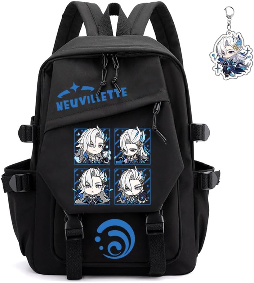 Genshin Impact Backpack Unisex Rucksack with Kawaii Design
