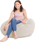 Posh Creations Bean Bag Chair 38in Large - Soft Faux Rabbit Fur