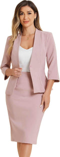 Allegra K Business Skirt Suit Set for Women - Polished Office Women's