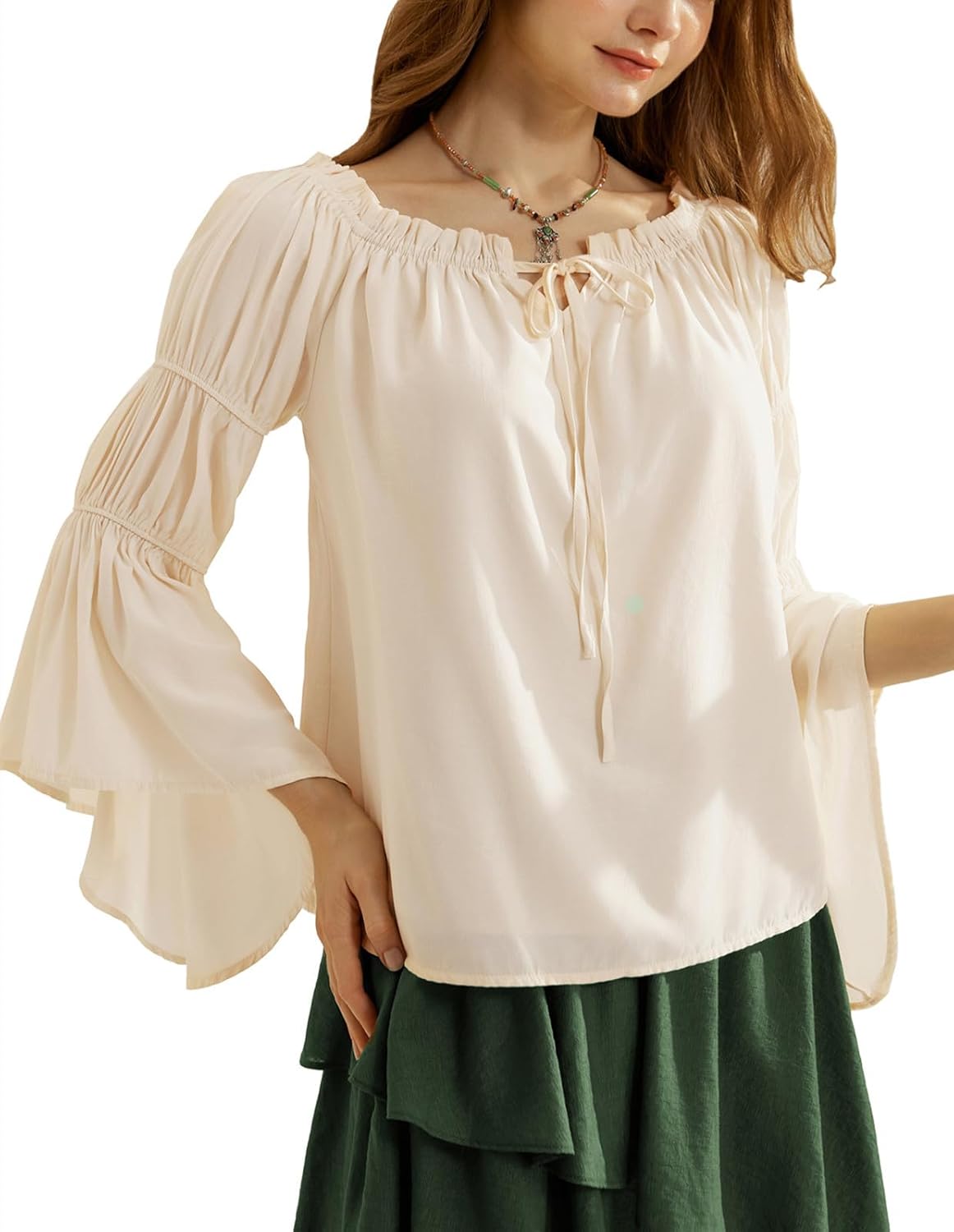 Scarlet Darkness Women Renaissance Off Shoulder Bell Sleeve Top