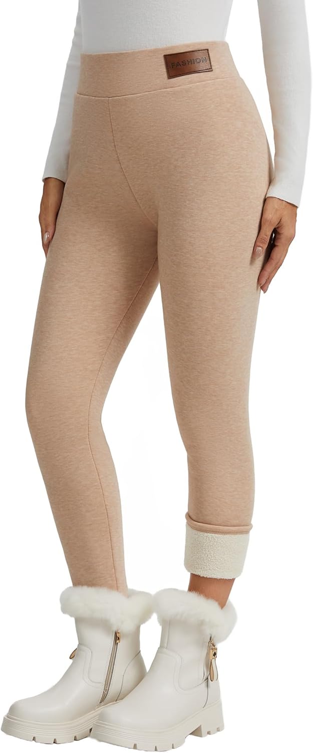 Women's Thermal Fleece Lined Leggings for Winter Comfort