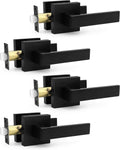 Probrico Passage Door Handle Set in Matte Black for Modern Homes