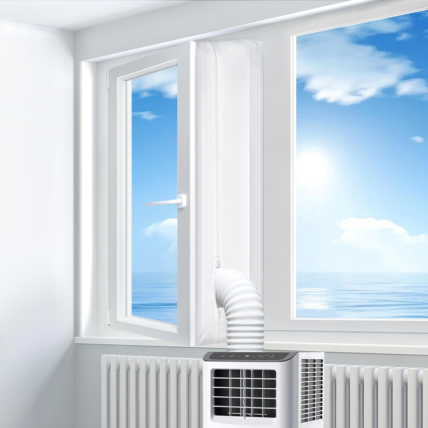 Stay Cool: Portable AC Window Seal Kit - Hot Air Stop