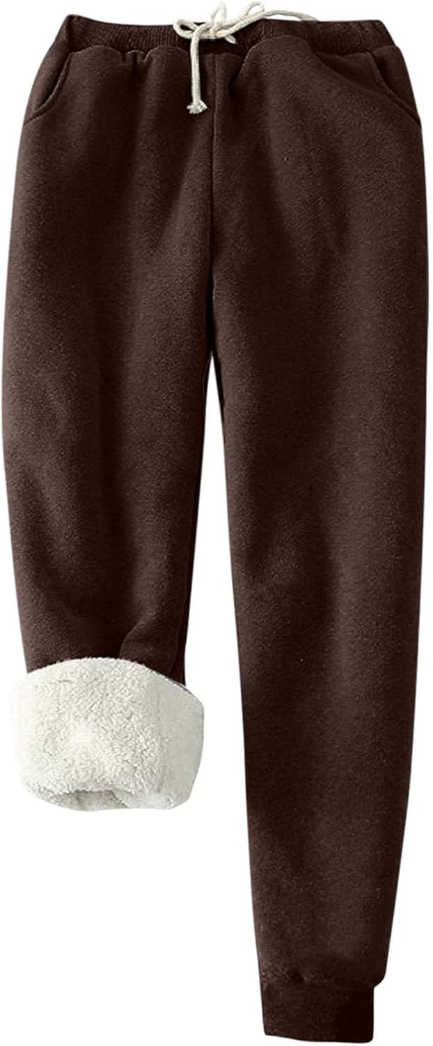 Warm Sherpa Fleece-Lined Women's Joggers