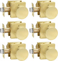 Privacy Gold Interior Door Knobs Brushed Gold - 6 Pack