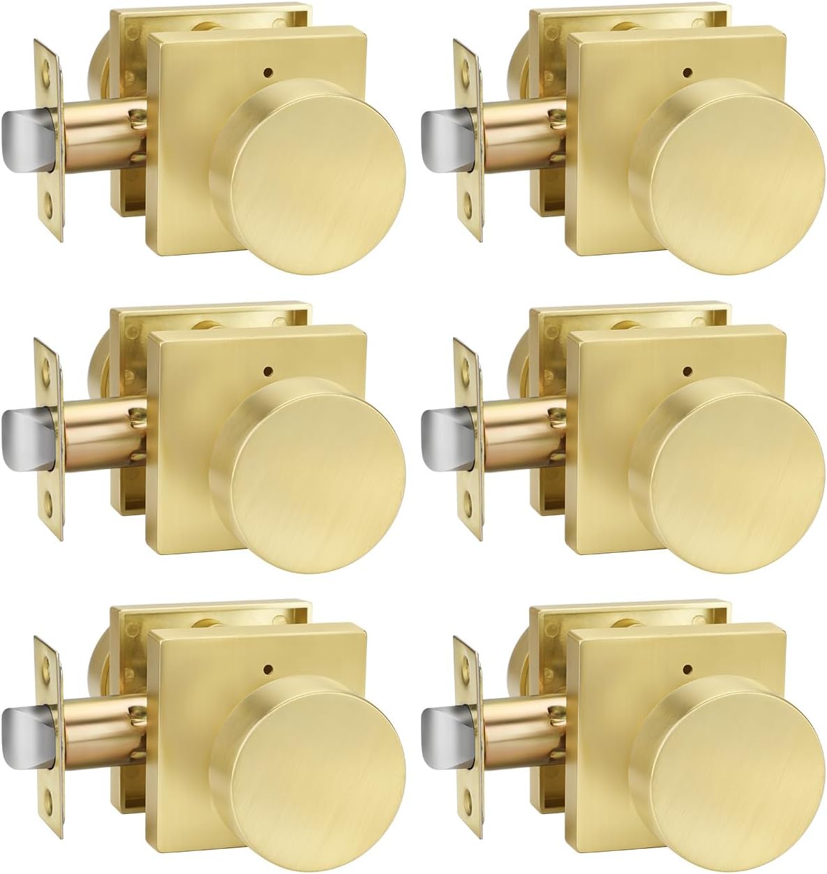 Goldenwarm Privacy Gold Interior Door Knobs for Modern Homes