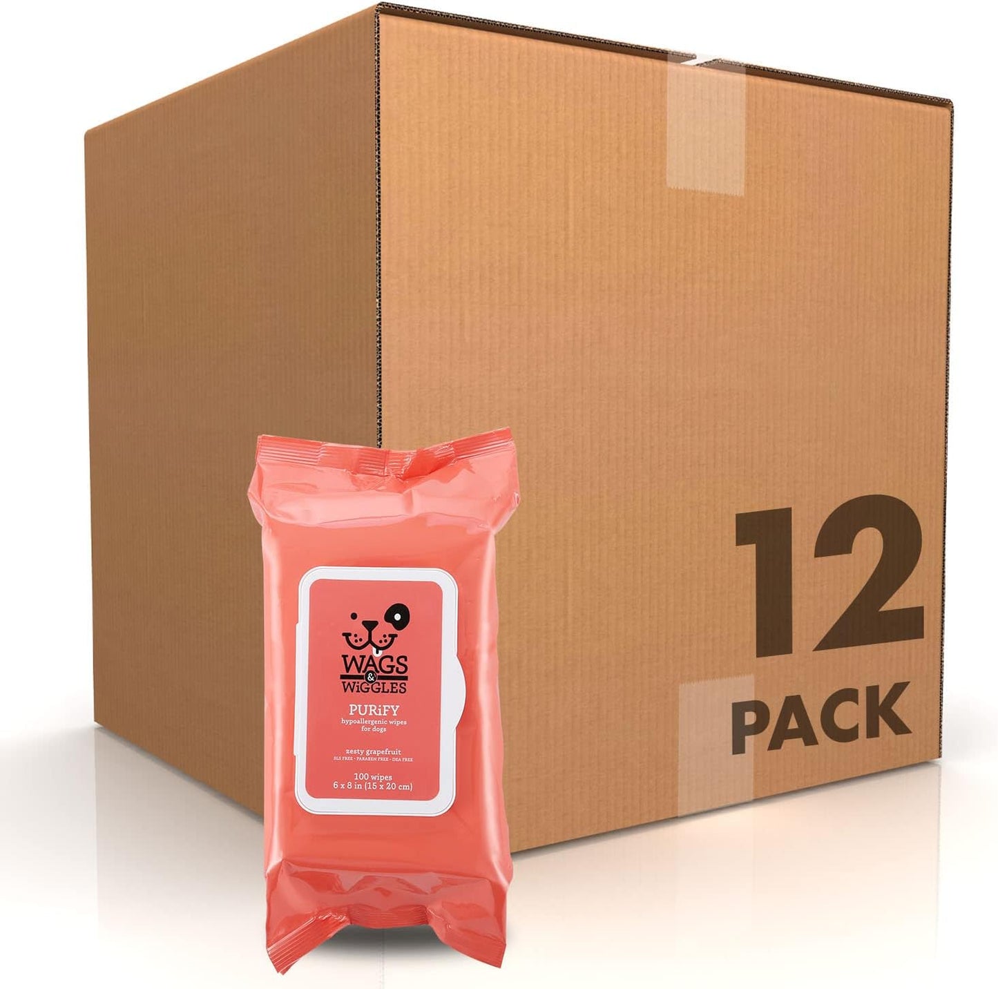 Wags & Wiggles Hypoallergenic Dog Wipes for Gentle Grooming