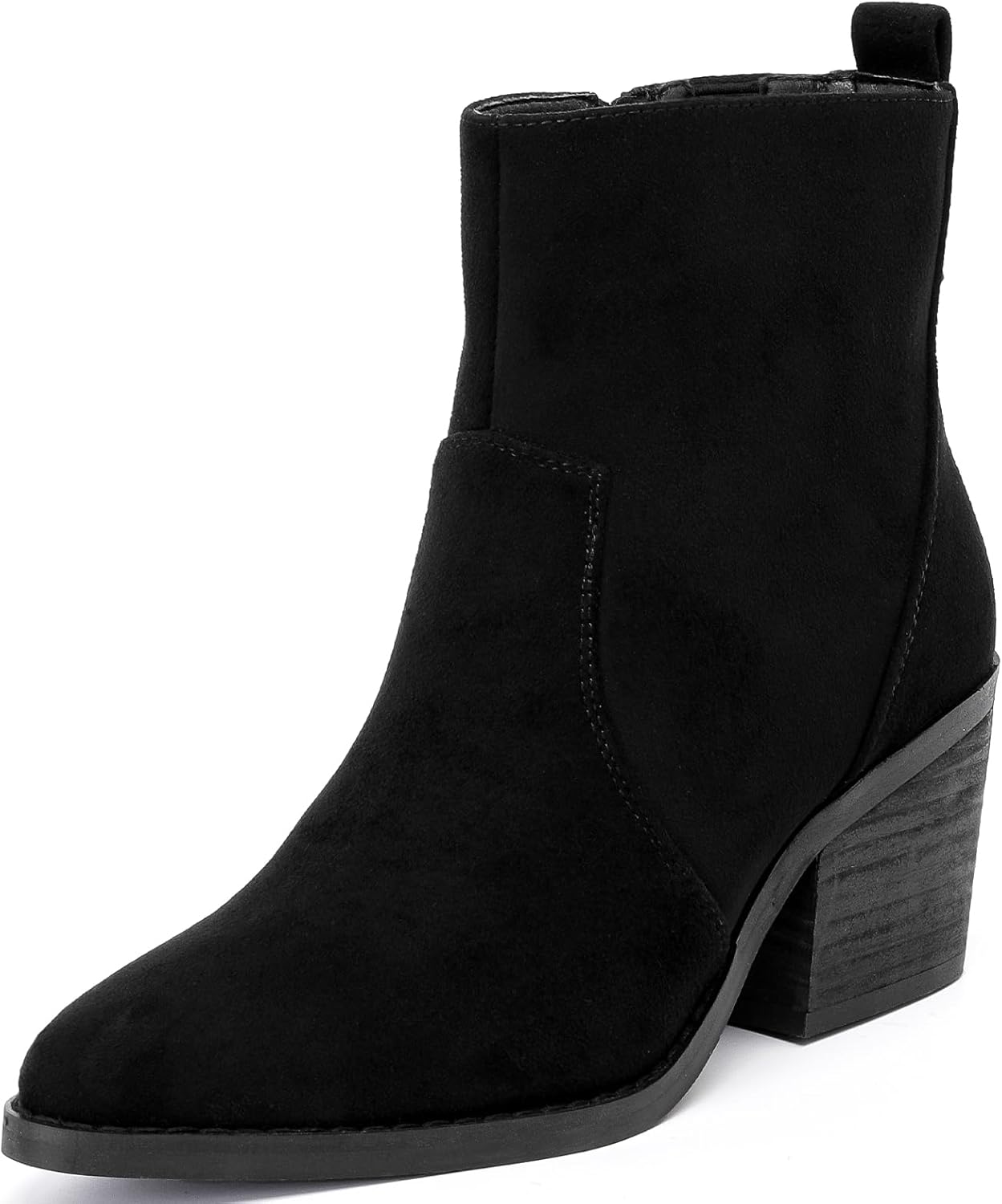 Women's Ankle Boots Low Chunky Heeled Booties for Fall Winter