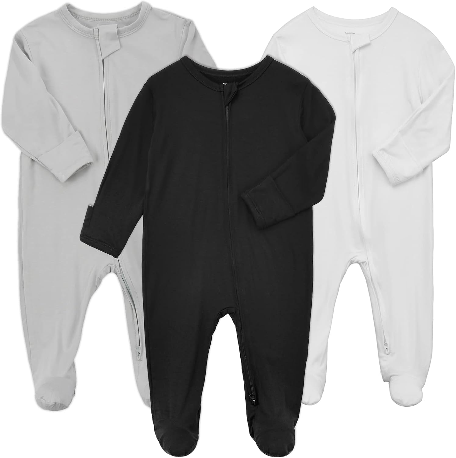Aablexema Baby Zipper Pajamas Bamboo Rayon for Cozy Sleep