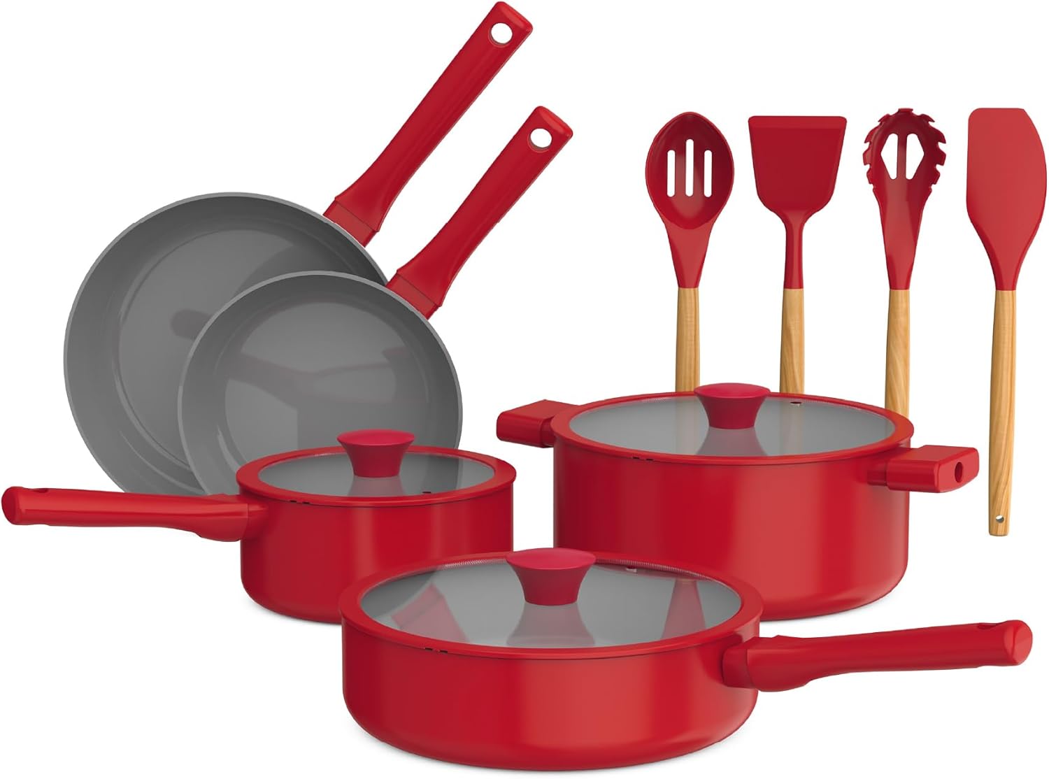 So Yummy Cookware Set by SO YUMMY 12 Piece Set Red