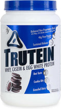 Trutein High Protein Powder Cookies & Cream - Balanced 3-Protein Blend