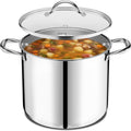 Stainless Steel Stockpot with Tempered Glass Lid 12 Quart - Even