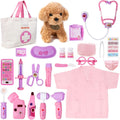 Meland Toy Doctor Kit for Girls - Pretend Play Vet Set with Bag