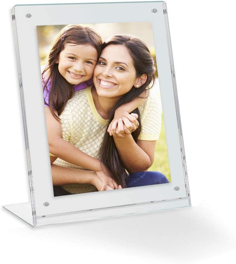 9x9 Acrylic Floating Picture Frame for Elegant Table Display