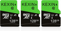 128GB Micro SD Card 3 Pack - High Capacity UHS-I Class 10