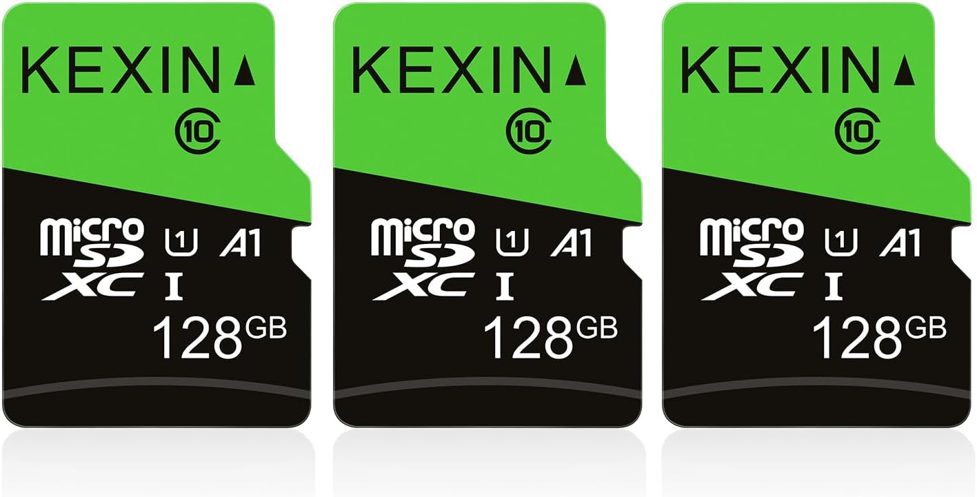 KEXIN 128GB Micro SD Card 3 Pack for High-Speed Storage