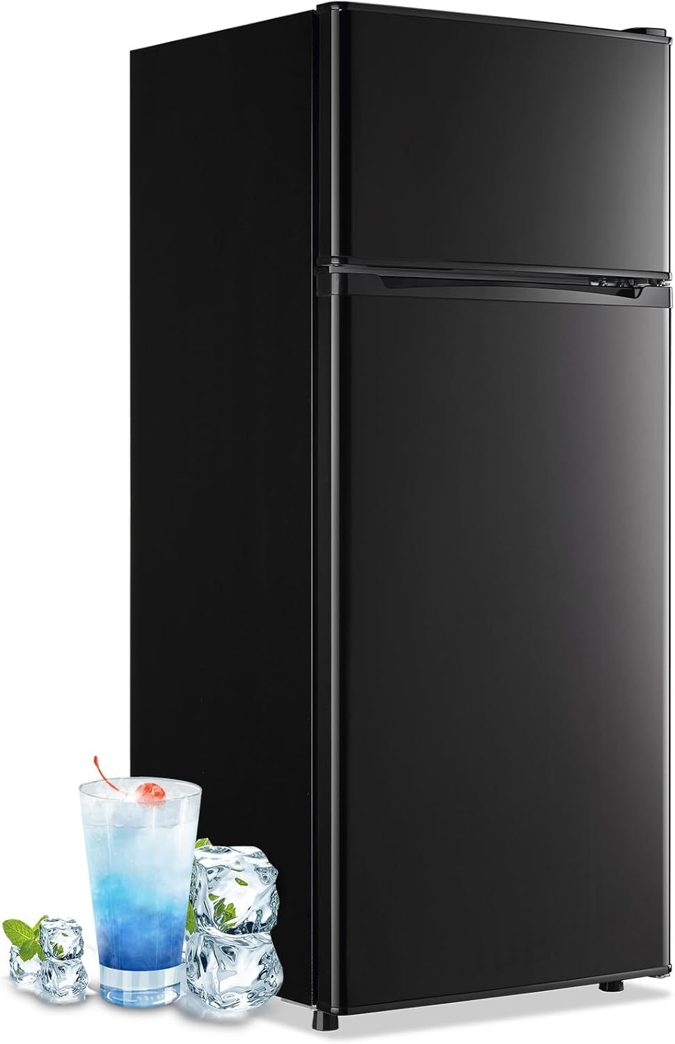 4.5 Cubic Feet Double Door Fridge with Top Freezer Design