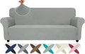 Super Stretch Sofa Cover 72-92 in - Striped Fitted Slipcover