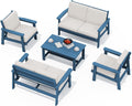 SERWALL HDPE Patio Furniture Set: All Weather Sectional Sofa