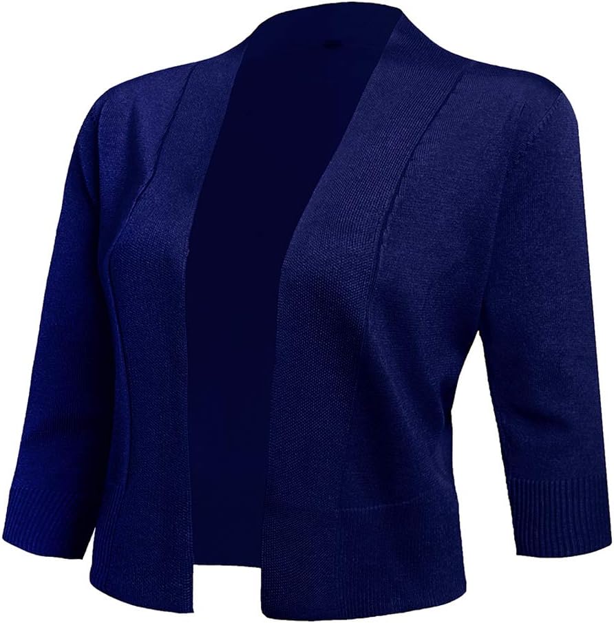 AAMILIFE Women's 3/4 Sleeve Cropped Cardigans for Every Occasion