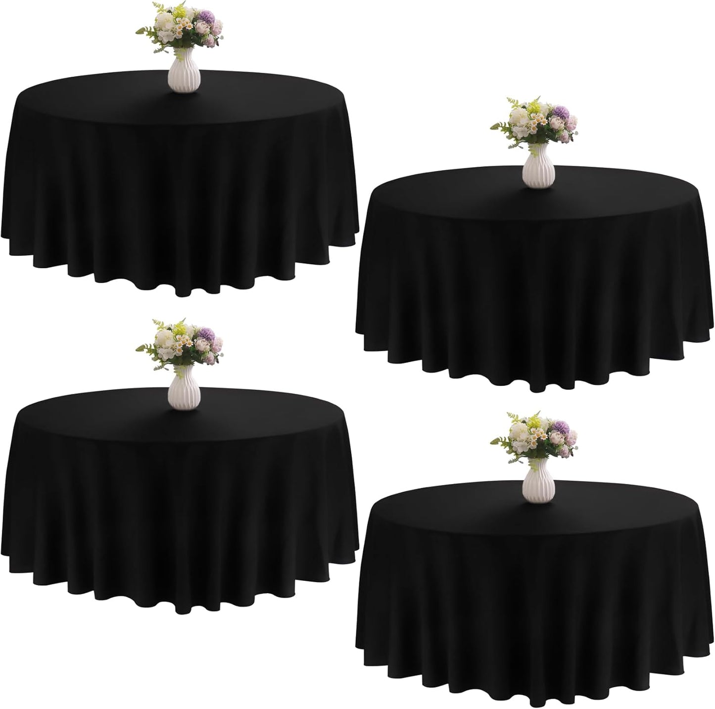 4 Pack 120 Inch Round Tablecloths for Elegant Events and Decor
